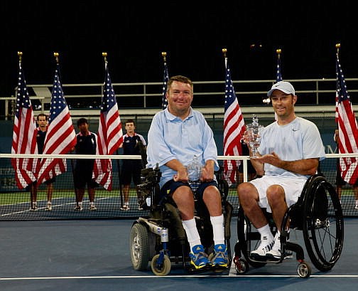 &lt;p&gt;Nick Taylor, left and David Wagner of the United States celebrate after winning a title match at a tournament on Sept. 7, 2013, in New York City.&lt;/p&gt;