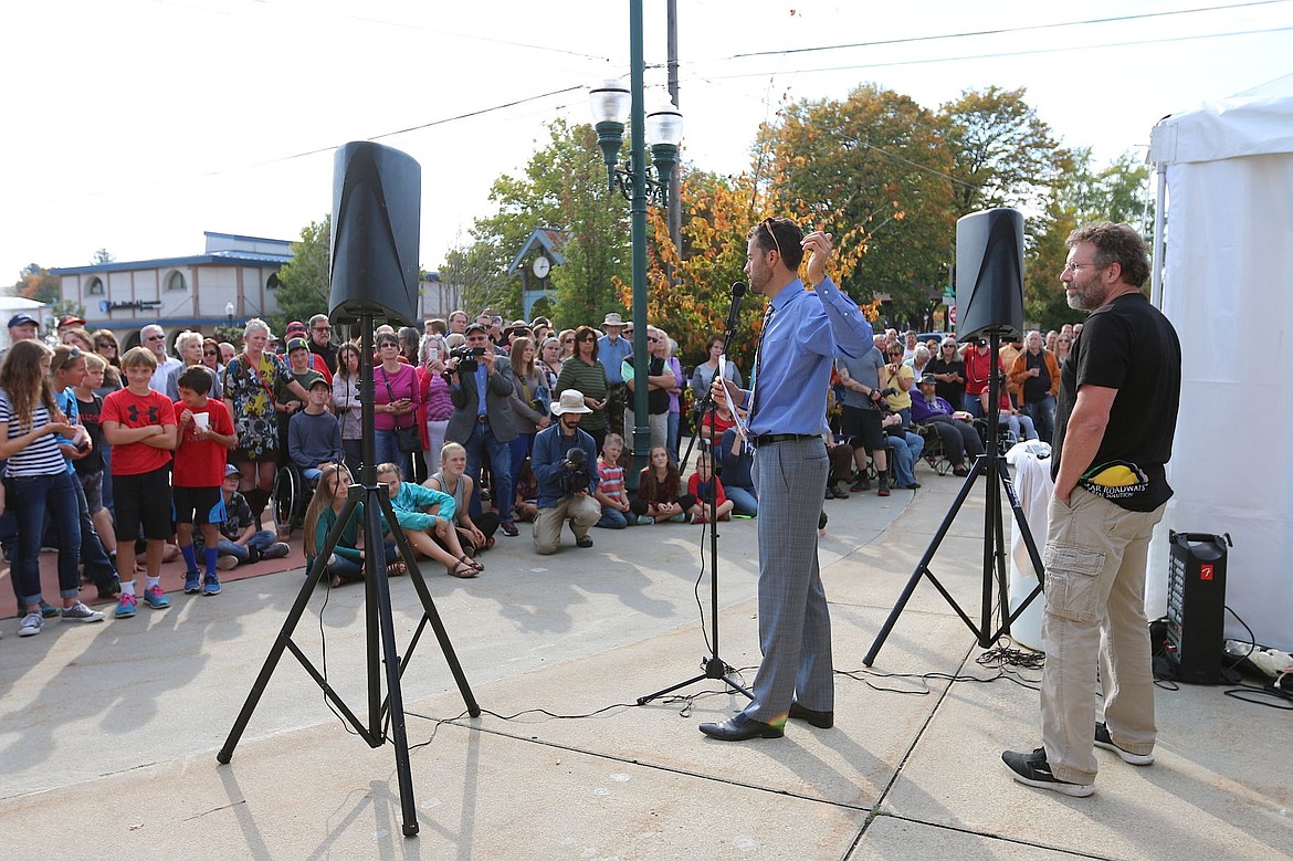 &lt;p&gt;Sandpoint Mayor Shelby Rognstad introduces Scott Brusaw at Friday&#146;s event.&lt;/p&gt;