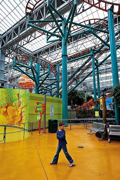 &lt;p&gt;An indoor roller coaster towers above Avery Irvin as he takes in the grandeur of Nickelodeon Universe, an indoor amusement park located in the center of Mall of America.&lt;/p&gt;