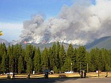Condon Mountain Fire smoldering