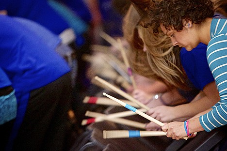 &lt;p&gt;Destiny Duvernay performs a stomp session Monday with the Lake City High School band at the school during a spirit week performance in the commons.&lt;/p&gt;