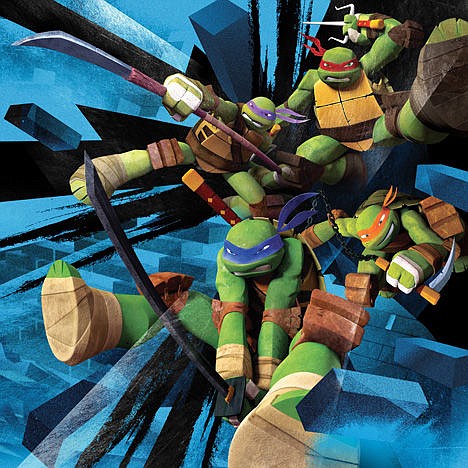 <p>Ninja Turtles, clockwise from bottom, Leonardo, Donatello, Raphael, and Michelangelo in the animated series,"Teenage Mutant Ninja Turtles," on Nickelodeon.</p>