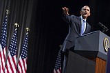 President defends policies