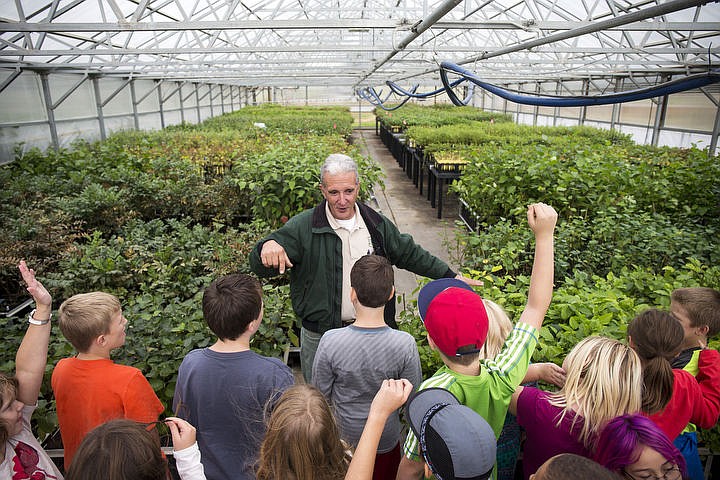 &lt;p&gt;Coeur d'Alene Nursery superintendent Aram Eramian answers questions and shows Fernan Elementary third-graders shrubs specifically grown for a Snoqualmie Pass roadside protect during a tour on Monday, Sept. 16, 2016 at the Coeur d'Alene Nursery.&lt;/p&gt;