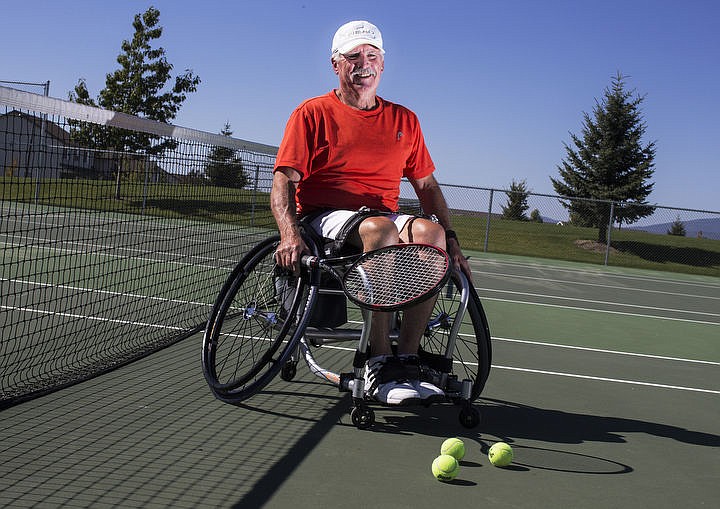 &lt;p&gt;Dana Mailloux, a Vietnam War veteran and retired firefighter poses for a portrait on Thursday, Sept. 15, 2016 at the Landings Park tennis courts. Mailloux started taking up wheel chair tennis a year ago to meet new players and to have fun.&lt;/p&gt;