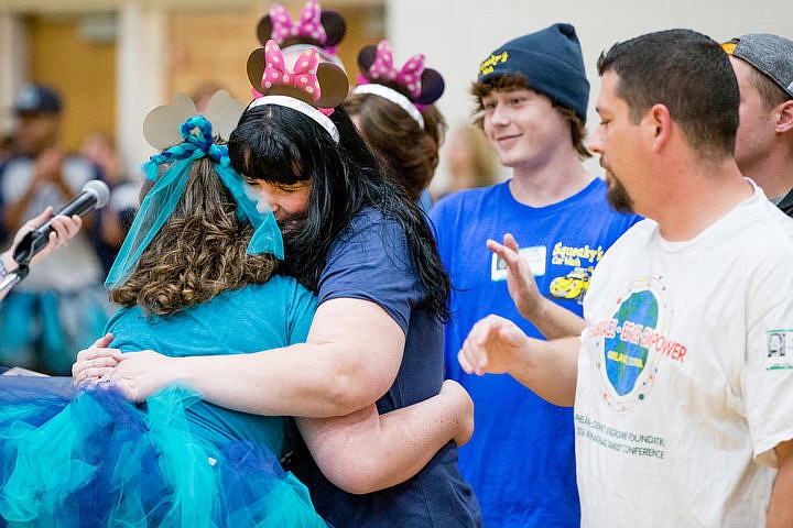 &lt;p&gt;Jodi Rhoden hugs her 18-year-old daughter Mikayla Nicodemus on Friday, Sept. 30, 2016 after the Make a Wish Foundation announced it was awarding Mikayla with the wish of going to Disney Land. Mikayla is battling Phelan-McDermid Syndrome, Lymphedema, Thyroid Disease, seizures, and kidney failure in her only existing kidney.&lt;/p&gt;