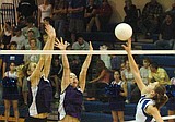 Volleyball team serves up home-court win