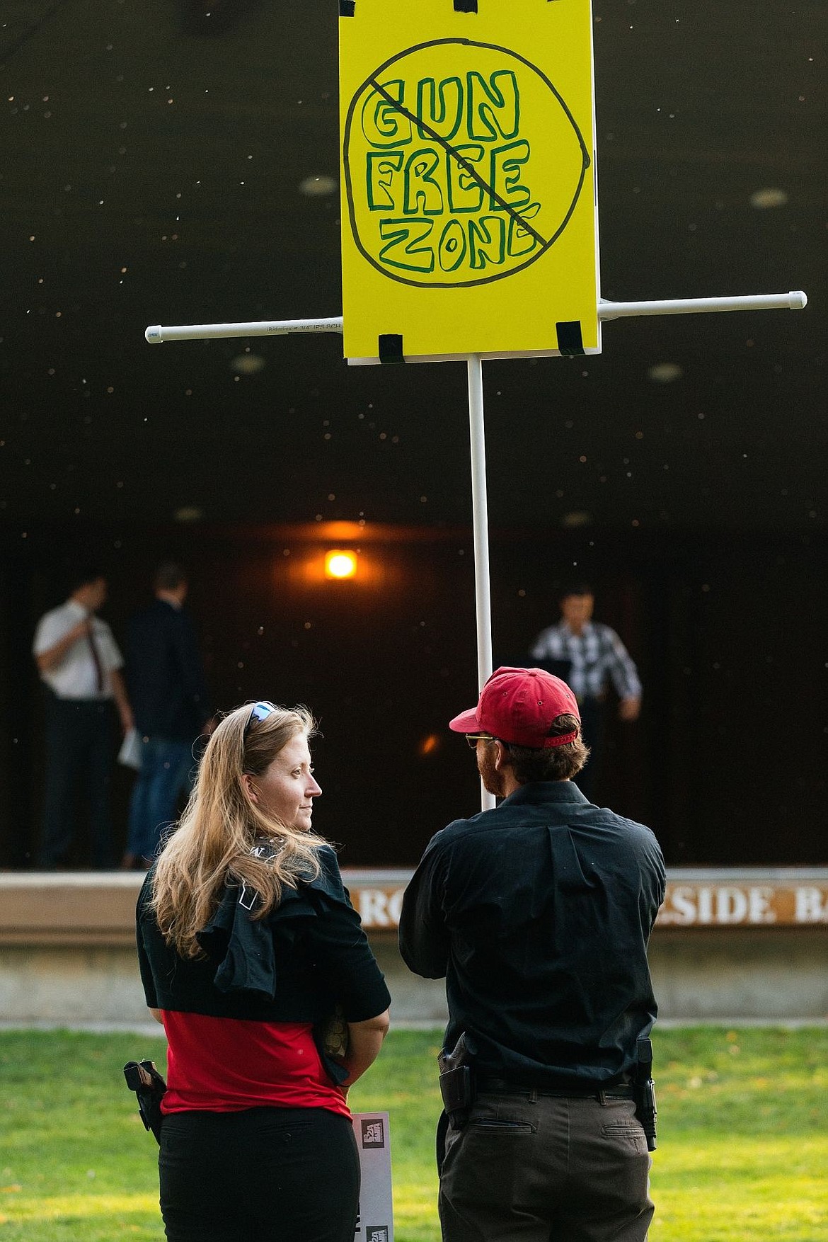 &lt;p&gt;&#160;Justin Pervis holds alongside Jen Paull, both residents of Hayden, prior to the pro-gun rally start.&lt;/p&gt;