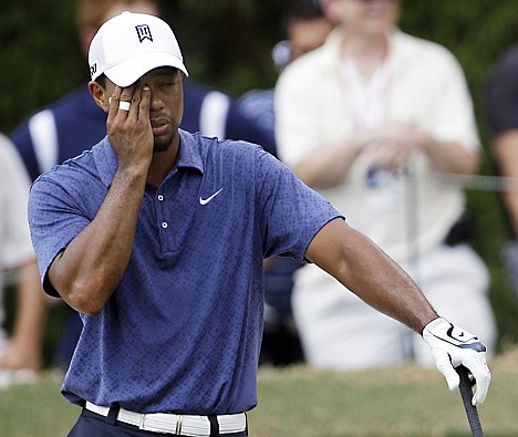 &lt;p&gt;FILE - In this Aug. 12, 2011, file photo, Tiger Woods reacts after hitting out of a bunker on the fifth hole during the second round of the PGA Championship golf tournament at the Atlanta Athletic Club in Johns Creek, Ga. Woods playing at the Frys.com Open is more of a cameo than the start of a comeback. He is competing only four times the rest of the year, so the best measure of his game is not likely to happen until 2012. (AP Photo/David J. Phillip, File)&lt;/p&gt;