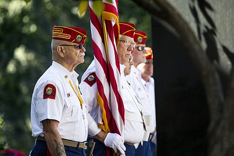 &lt;p&gt;Duke Gaffney of the Military Order of the Devil Dogs color guard stands next to the dedication ceremony for the War On Terrorism Killed In Action monument Saturday at the Kootenai County courthouse.&lt;/p&gt;