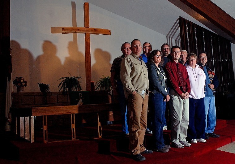 Calvary Lutheran Church&#146;s council voted unanimously to leave the Evangelical Lutheran Church in America, and a congregational vote taken Sept. 13 also supported leaving the ELCA. A second congregational vote will be needed to finalize the separation. From left in the back row are council members Gary Fischer, Bob Sander, Eric Maisch and Bob Iverson. In the front row are Danny Johnson, Connie Pitt, the Rev. Kurt Rau, Cherie Reyes and Rod Wendt.