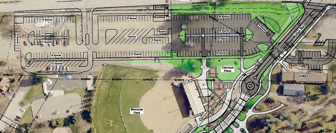 &lt;p&gt;This conceptual drawing, provided by the city of Coeur d&#146;Alene, shows where an additional 146 parking spaces will be built in the Four Corners area.&lt;/p&gt;