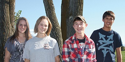 Ronan State Team: junior Paige Delauranti, senior Alex Dulmes, junior Riley Dennis and sophomore Payton Adams