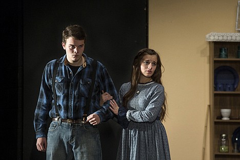 &lt;p&gt;Jack Logan, played by Alex Schwartzmeyer, and Nell Perkins, played by Christina Sedgwick, confront the menacing Hilton Hays, played by Nick Dorsey in the Post Falls High School production of the melodrama &quot;He Ain't Done Right By Nell&quot; opening Thursday night at 7pm.&lt;/p&gt;