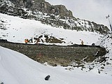 Despite snow, Sun Road work continues