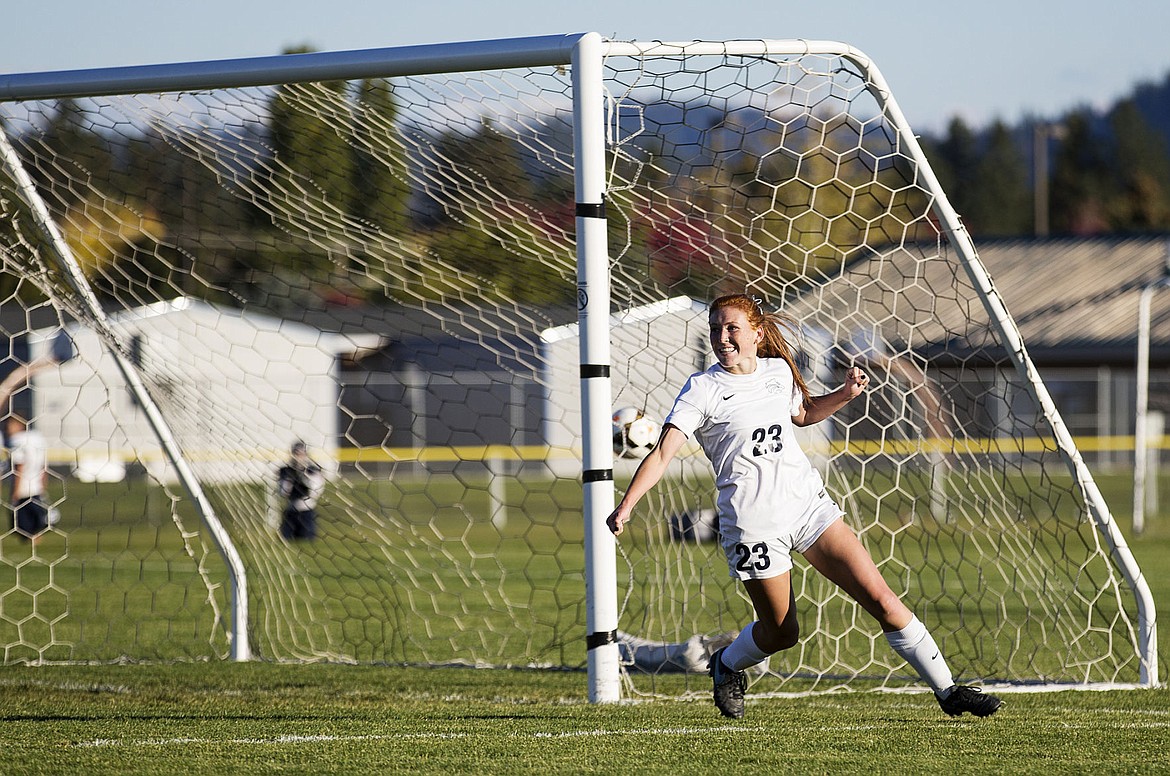 &lt;p&gt;LOREN BENOIT/Press Lake City's Havana Johnson smiles after scoring a goal against Coeur d'Alene High School during Tuesday's 5A Region 1 championship match. Lake City won 2-1.&lt;/p&gt;