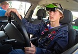 Students participate in drunk driving simulation