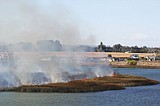 Crest Island in Moses Lake set ablaze