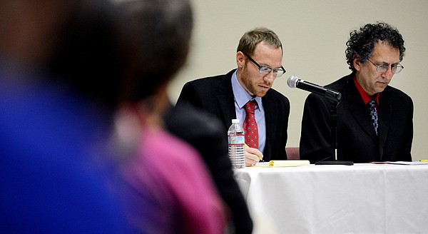 &lt;p&gt;Kellyn Brown, left, editor of the Flathead Beacon, and Frank Miele, managing editor of the Daily Inter Lake, questioned candidates at Sunday's U.S. Senate debate sponsored by the Inter Lake.&lt;/p&gt;