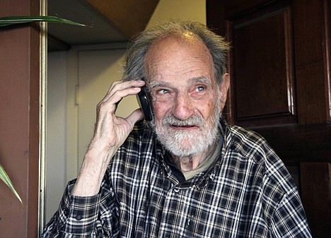 &lt;p&gt;Shortly after being awakened and learning the news, Lloyd Shapley, one of two Americans who were awarded the Nobel economics prize, talks to a reporter from his home in the Pacific Palisades area of Los Angeles on Monday.&lt;/p&gt;