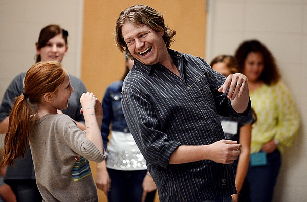 &lt;p&gt;Luke Walrath, executive director of Alpine Theatre Project, shares a laugh with Chloe Kasselder, who is playing Ariel the Alpine Kids! Theatre Project production of Disney's &quot;The Little Mermaid Jr.&quot; Oct. 15 at Muldown Elementary in Whitefish.&lt;/p&gt;