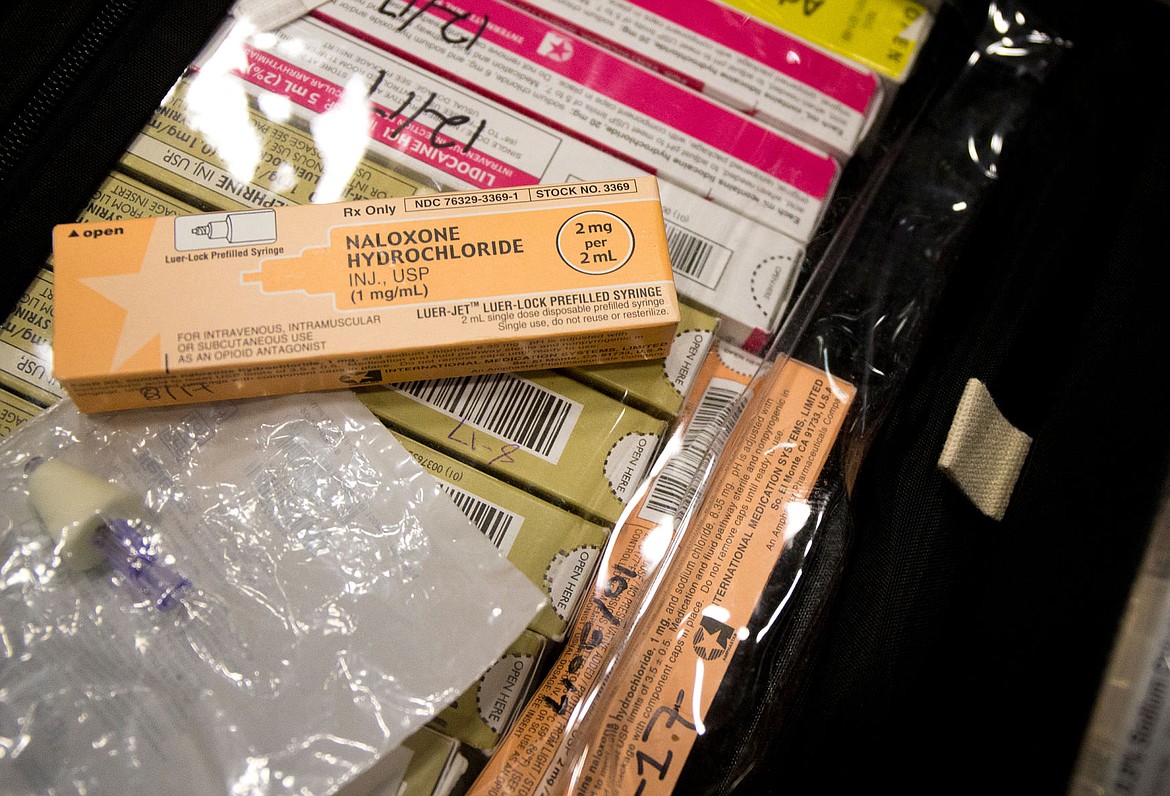 &lt;p&gt;Naloxone hydrochloride with a nasal spray attachment is seen in the medical kit of a Coeur d'Alene Fire Department emergency medical technician.&lt;/p&gt;