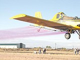 Aerial applicators test spray patterns