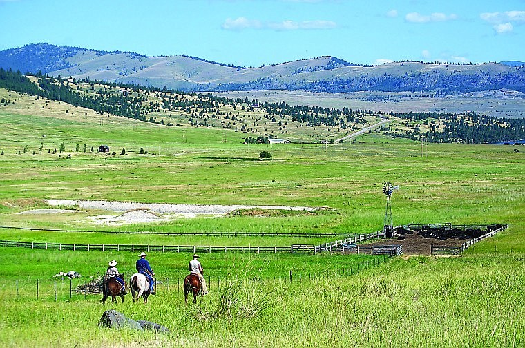 &lt;p&gt;From left, Matthew Meuli, his father Mike Meuli and ranch hand Garrison Vrooman head across the Meuli ranch near Dayton. The Meuli family has been ranching in the Proctor Valley since 1900. At top, Vrooman takes the lead, flanked by Matthew and Mike Meuli as they work cattle on the ranch.&lt;/p&gt;