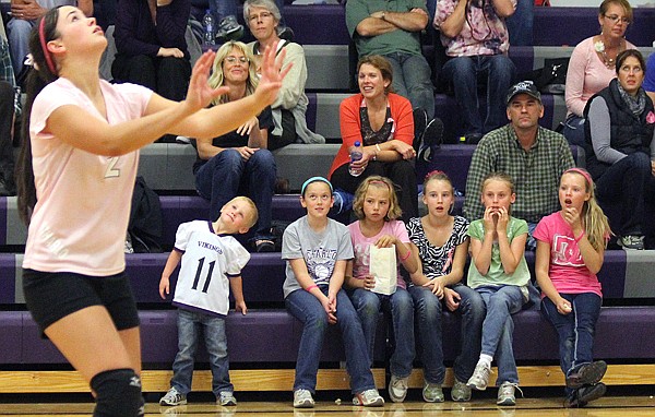 &lt;p&gt;Young Charlo fans watch from the bleachers during a volleyball
match last Thursday.&lt;/p&gt;