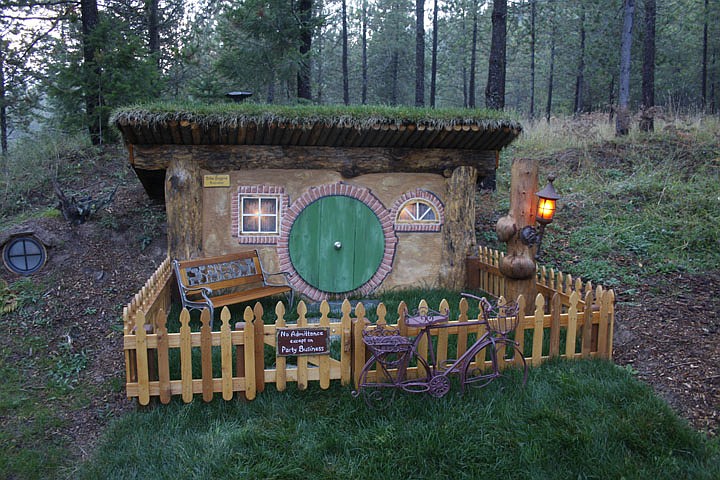 The home of Bilbo Baggins, one of many models featured on the grounds