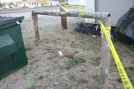 &lt;p&gt;According to longtime Slab Inn patron Bob McComb of Spokane, this horse tie in the rear of the Slab was constructed to ensure that patrons' horses would be secured after an incident where horses belonging to McComb and a friend were tied to the front of the building and actually ripped part of the building down. McComb and his friend had to repair the building and build the tie.&lt;/p&gt;