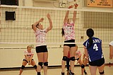 Lady Knights win volleyball match