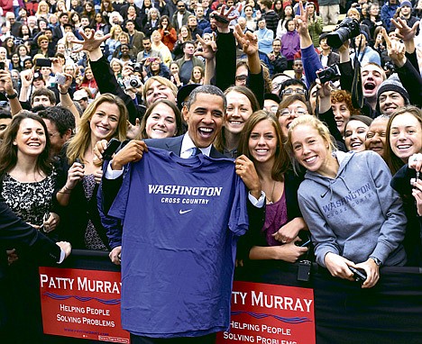 &lt;p&gt;President Barack Obama poses for a photo during a rally for Sen. Patty Murray, D-Wash., Thursday at the University of Washington in Seattle.&lt;/p&gt;