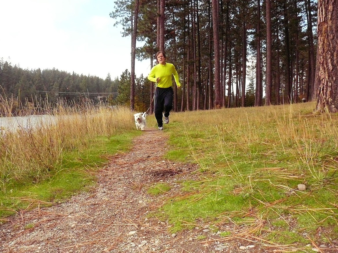 &lt;p&gt;Journey and his human Jerry Hitchcock run along the Spokane River in Kiwanis Park near their home in Post Falls recently.&lt;/p&gt;