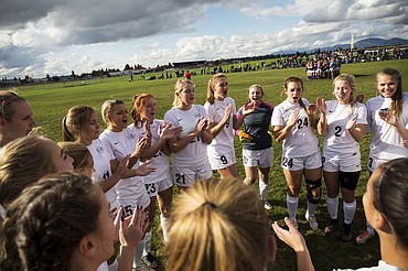 <p>Lake City High School squad plays Rocky Mountain for the 5A Championship trophy on Saturday, Oct. 23, 2016 at Coeur d'Alene High School. The Timberwolves drew first blood on Lily Scott's goal in the 19th minute; however, the grizzles answered with a goal of their own in the 49th minute courtesy of AJ Reed to even the game and force overtime. In a climactic shootout Chloe Teets scored the winning goal in penalty kicks for Lake City to defeat Rocky Mountain.</p>