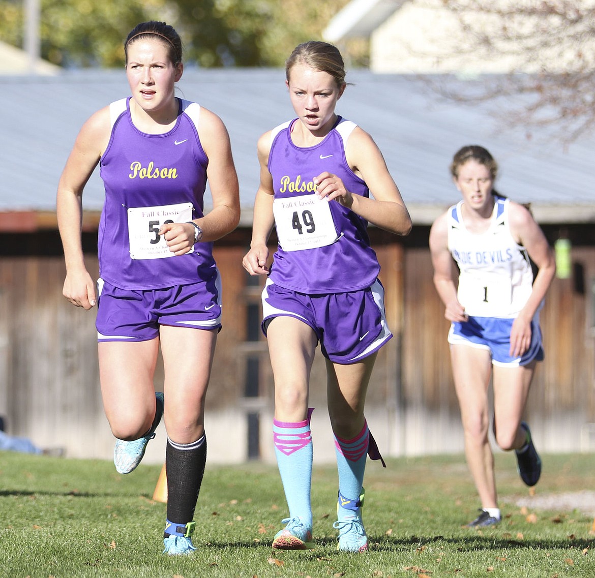 &lt;p&gt;Polson's Malia Seeley (left) and Ryan Harrop (right) compete in the Western A Fall Classic on Saturday in Polson.&lt;/p&gt;