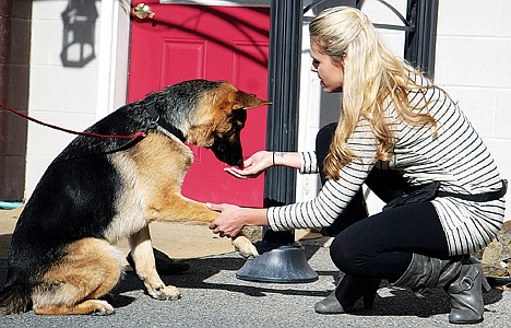 &lt;p&gt;Trainer Mikkel Becker works with a German shepherd named Jack and owned by Jamie Rosteck of Sandpoint during Saturday's Dogtoberfest fundraiser.&lt;/p&gt;