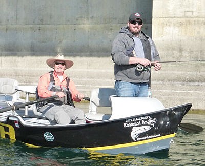 &lt;p&gt;Ron Ridgway, left, and Will Sampson fishing below Libby Dam Saturday, Oct. 17.&lt;/p&gt;