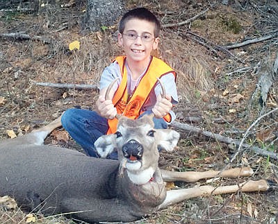 &lt;p&gt;Matthew Hock with his first buck shot Oct. 15 during the first day of the Two-Day Youth Hunt. The 2x3 was taken with a Savage .243 at 6 p.m. in the Dunn Creek area.&lt;/p&gt;