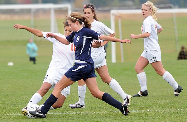 &lt;p&gt;Glacier's Anna Deleray (9) fights for possession of the ball
with Flathead's Brittany Earnest (10) during the Crosstown girls
soccer game on Thursday afternoon in Kalispell. Flathead won the
game 2 to 0.&lt;/p&gt;