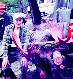 &lt;p&gt;Jim &quot;Jerky Jim&quot; Gaboury, right, an 83-year-old Dalton Gardens resident, shot this 800-pound bull moose with a 38-inch rack spread on the east side of Lake Pend Oreille on Sept. 28. &quot;I've been putting in for the lottery (to hunt bull moose) for 25 years,&quot; Gaboury said. &quot;I never dreamed that I'd get a chance to go tromping on the hillsides at this age.&quot; Idaho residents are allowed to shoot one bull moose in their lifetime.&lt;/p&gt;