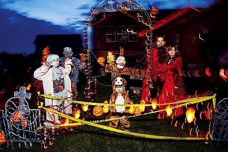 &lt;p&gt;The Ramos family, of Post Falls, has made a tradition of d-d-decorating their home and yard with goblins, ghouls and gravestones for the Halloween season. From left, Ethan Litz, 11, Riley Litz, 12, Cole Ramos, 2, and James and Jenny Ramos.&lt;/p&gt;