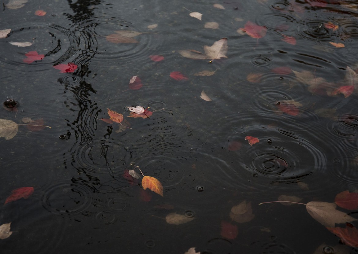 &lt;p&gt;Rain drops hit a puddle in downtown Coeur d'Alene on Thursday. Coeur d'Alene has experienced nearly 7 inches of rainfall in October, closing in on the city's all-time record for the month.&lt;/p&gt;