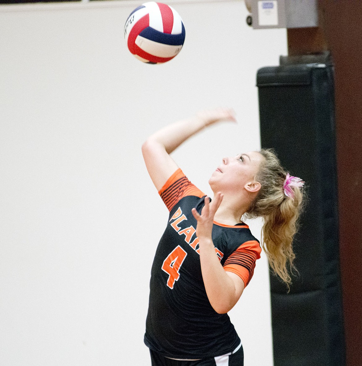 &lt;p&gt;Kristen Josephson serves the ball against Arlee.&lt;/p&gt;