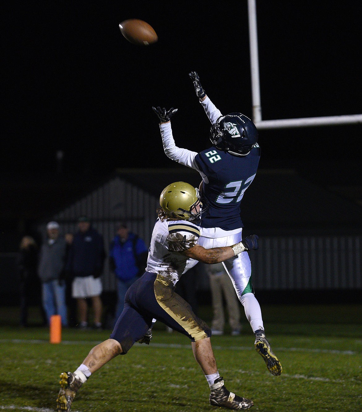 &lt;p&gt;Glacier receiver Scout Willcut hauls in a touchdown pass from Tadan Gilman during the second quarter against Missoula Big Sky at Legends Stadium on Friday. (Aaric Bryan/Daily Inter Lake)&lt;/p&gt;