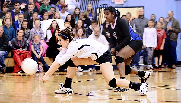 &lt;p&gt;Stillwater junior Sophie George (6) returns the serve during the first match of the 2013 MCAA Volleyball Tournament on Saturday, October 26, in Kalspell. (Brenda Ahearn/Daily Inter Lake)&lt;/p&gt;