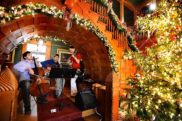 &lt;p&gt;From left, Jesse Ahmann, Karl Berdimurat and Clara Wieck perform a collection of Christmas pieces at the final Christmas at the Mansion on Saturday, October 26, at the Conrad Mansion in Kalispell. The Mansion will be open today from 11 to 4. Entry to the event is $5 at the door. (Brenda Ahearn/Daily Inter Lake)&lt;/p&gt;