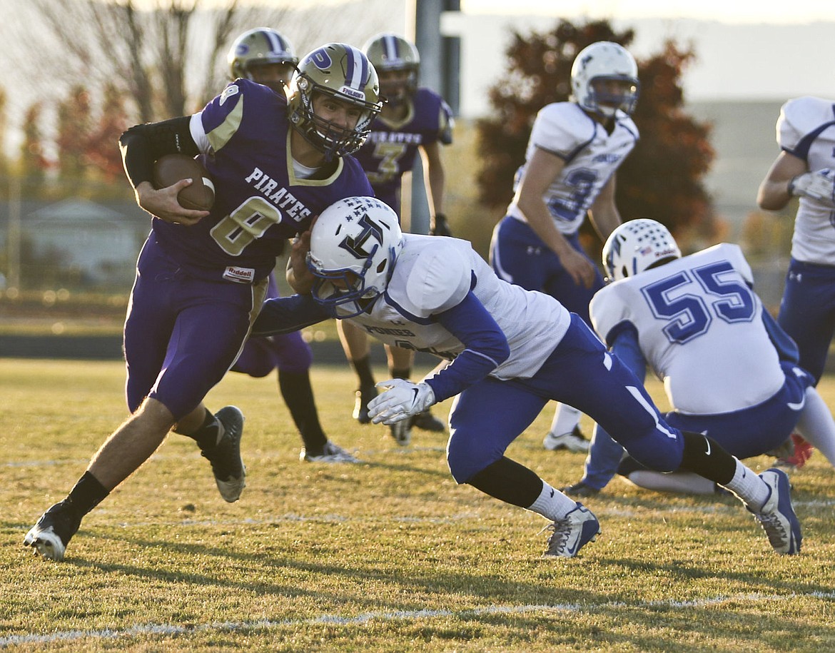 &lt;p&gt;Tanner Wilson tries to get around a Havre defender on Friday night.&lt;/p&gt;