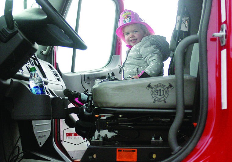 &lt;p&gt;Cooper Spurr, 2, checks out the Plains-Paradise Rural Fire Department on Wednesday. Both Plains Head Start and Agape Christian Preschool learned about fire education from the firefighters at the department.&lt;/p&gt;