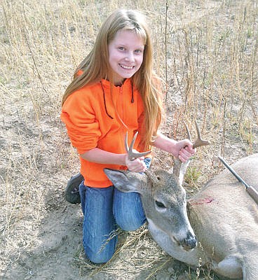 &lt;p&gt;Hannah Beebe, age 12, shot her first buck, a 4x4 whitetail, in the Libby Creek area on Sunday Oct. 25 with a .223 caliber rifle. Took it down with one shot.&lt;/p&gt;